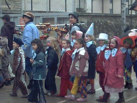 The youngest school children parading for Carnaval